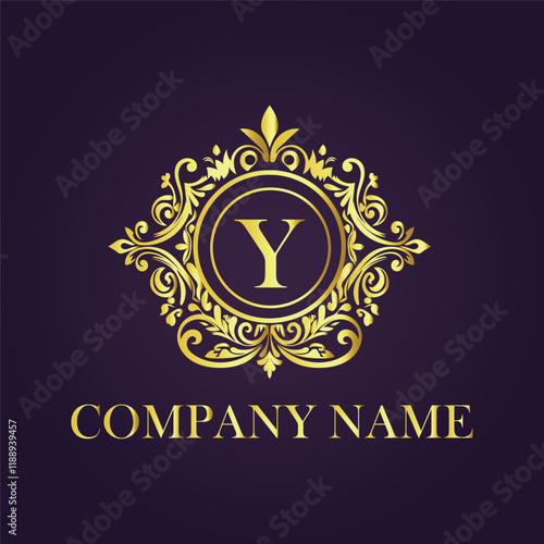 Vintage and luxury logo template Premium Vector, Royalty
