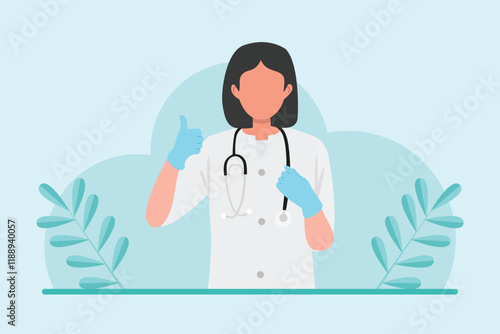 Medical professional Concept. Colored flat vector illustration isolated.