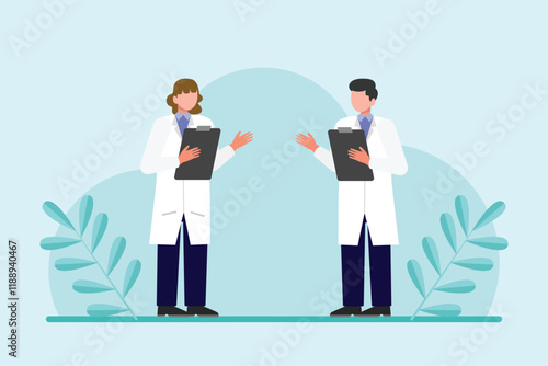 Medical professional Concept. Colored flat vector illustration isolated.