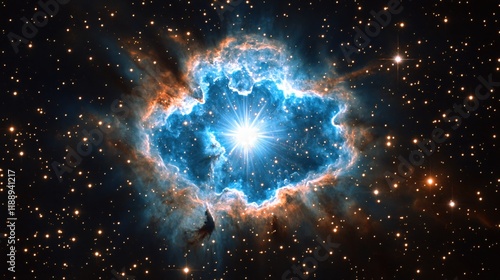 Wallpaper Mural Celestial Explosion Bright Nebula Cosmic Starburst Glowing Energy Space Galaxy Torontodigital.ca