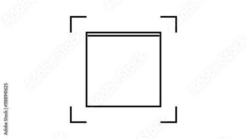 Animated Icon of a Scanner Displayed on a Simple White Background with Clean and Minimalistic Design Elements.