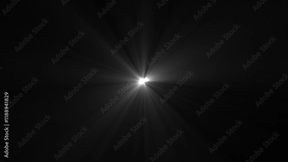 Abstract loop center flickering glow white star optical shine light lens flares animation on black background. seamless loop dynamic kinetic bright star light rays effect. Abstract loop center flickering glow white star optical shine light lens flares animation on black background. seamless loop dynamic kinetic bright star light rays effect.