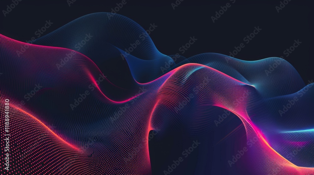 Fototapeta premium Abstract Neon Wave Wallpaper