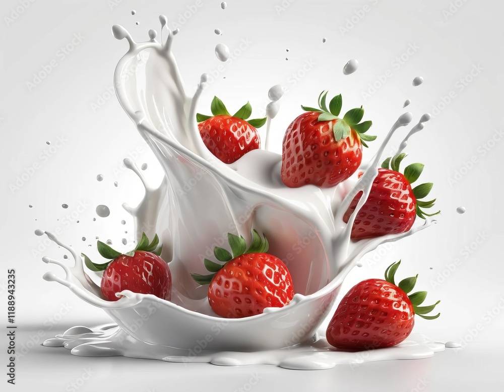 strawberries and milk strawberries and milk