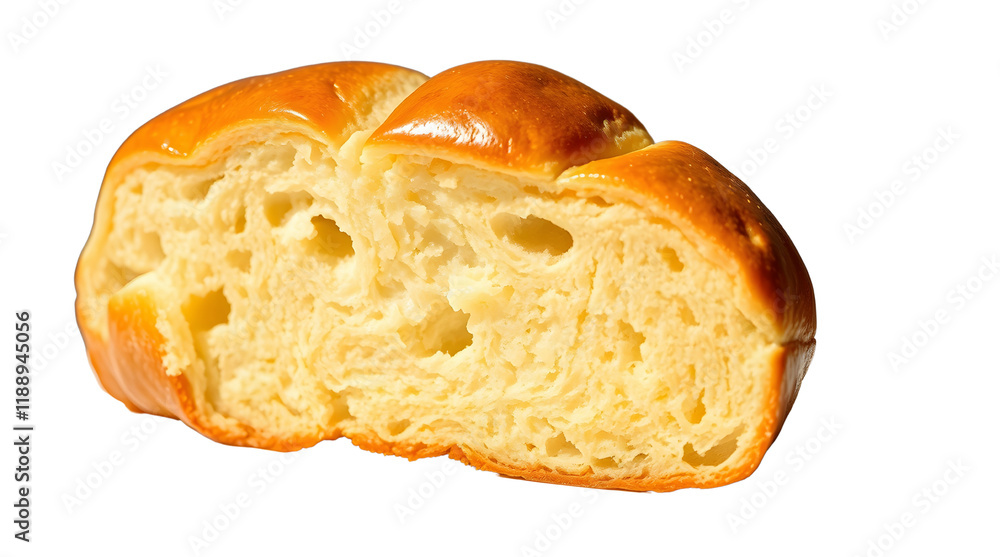 Soft and Fluffy Bread Roll with a Perfectly Golden Crust isolated on white Soft and Fluffy Bread Roll with a Perfectly Golden Crust isolated on white