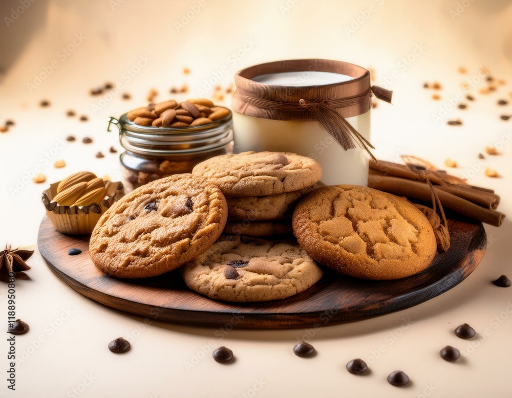 : Focused on showcasing the cookies for marketing, packaging, or product displays. : Focused on showcasing the cookies for marketing, packaging, or product displays.