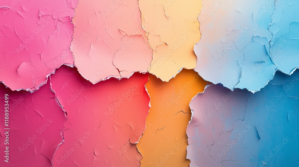 Obraz premium Colorful Abstract Background with Peeling Paint and Vibrant Hues