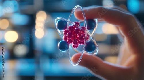 Exploring the Quantum Realm: A Hand Holds a Model of an Atom, Representing the Building Blocks of Matter and the Wonders of Physics.