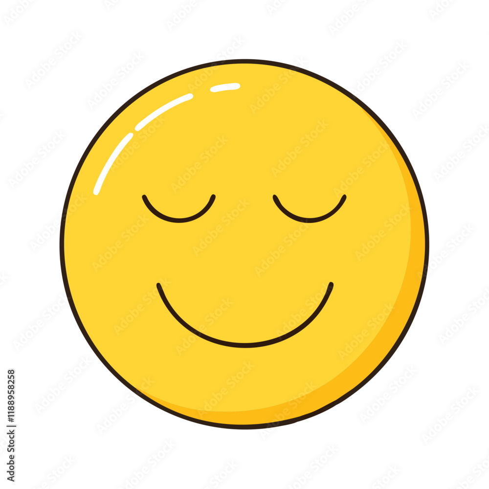happy face with closed eyes icon happy face with closed eyes icon