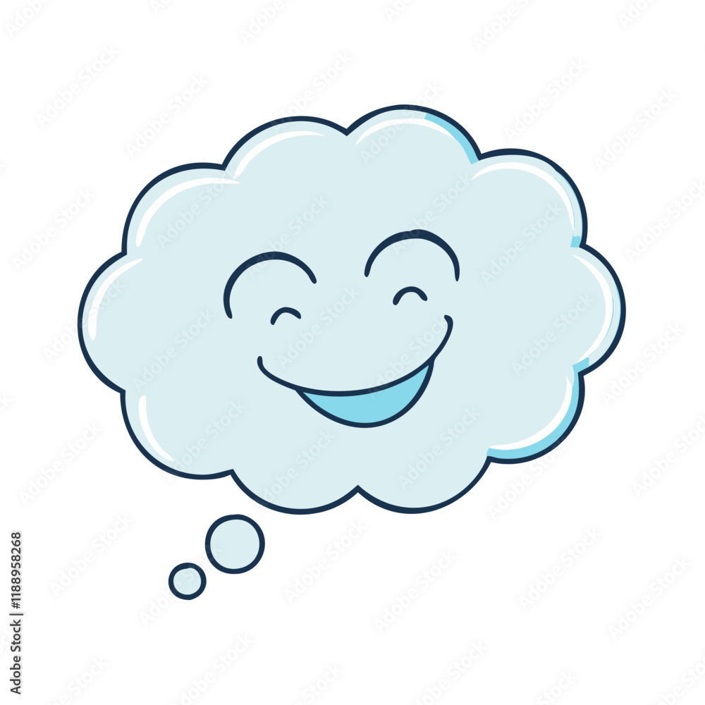 happy thought cloud vector icon, happy thought cloud vector illustration - simple illustration of happy thought cloud, perfect for logos,and happy thought cloud -themed designs. happy thought cloud vector icon, happy thought cloud vector illustration - simple illustration of happy thought cloud, perfect for logos,and happy thought cloud -themed designs.