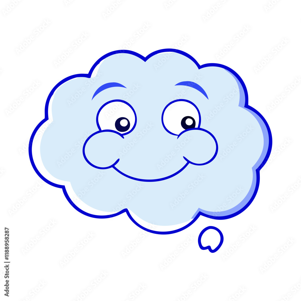 happy thought cloud vector icon, happy thought cloud vector illustration - simple illustration of happy thought cloud, perfect for logos,and happy thought cloud -themed designs. happy thought cloud vector icon, happy thought cloud vector illustration - simple illustration of happy thought cloud, perfect for logos,and happy thought cloud -themed designs.