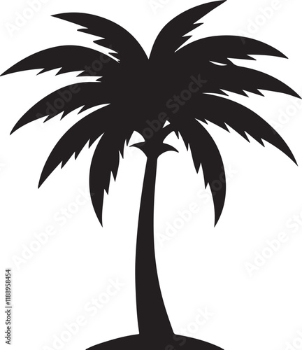 Collection of Palm trees vector silhouette isolated on a white background, Tropical palm tree black clipart. Tropical palm trees