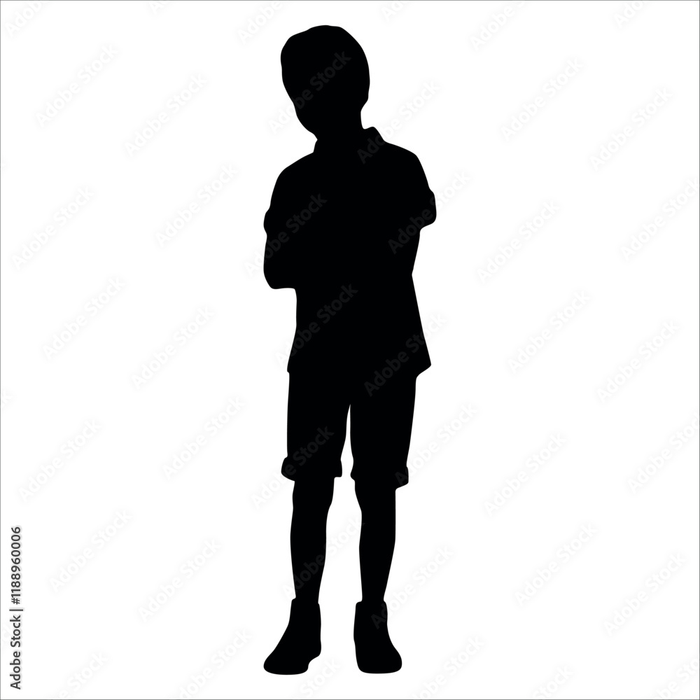 Boy or children silhouette Vector illustration Boy or children silhouette Vector illustration