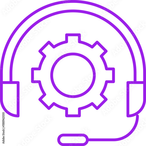 Technical Support icon single vector illustration