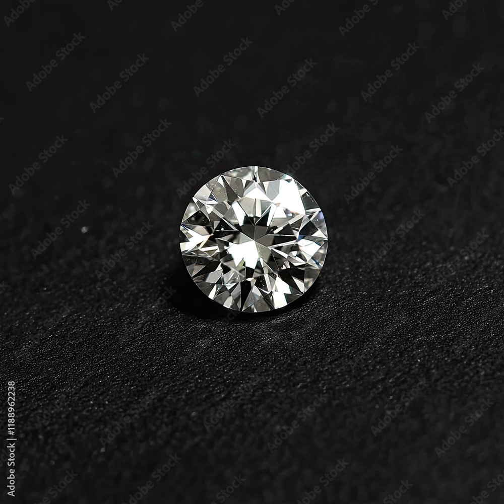 A single diamond on a black background, with soft shadows and highlights that accentuate its brilliance. A single diamond on a black background, with soft shadows and highlights that accentuate its brilliance.