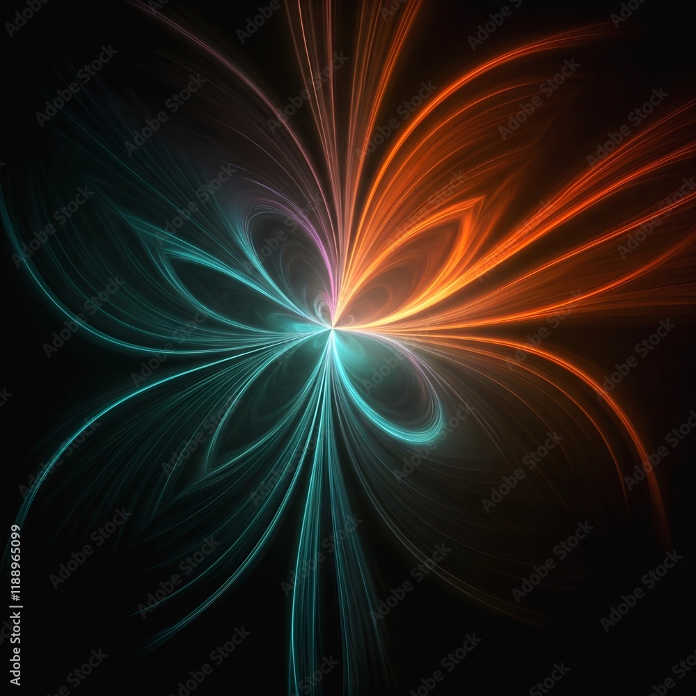 Obraz premium fractal burst background