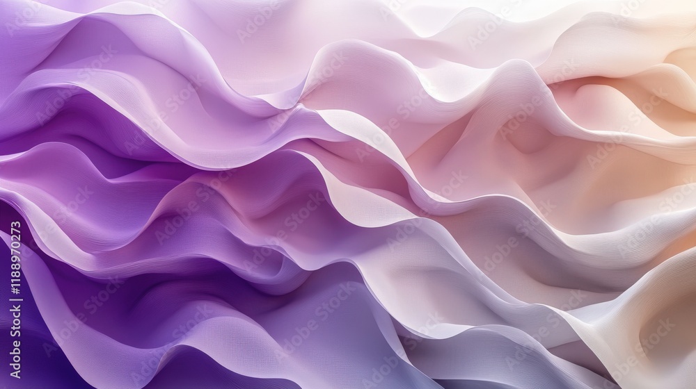 Fototapeta premium Abstract Background - Flowing Purple and Pink Waves Illustration