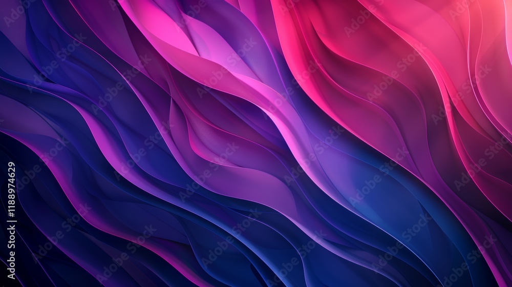 Obraz premium Abstract Purple Pink Blue Wave Wallpaper