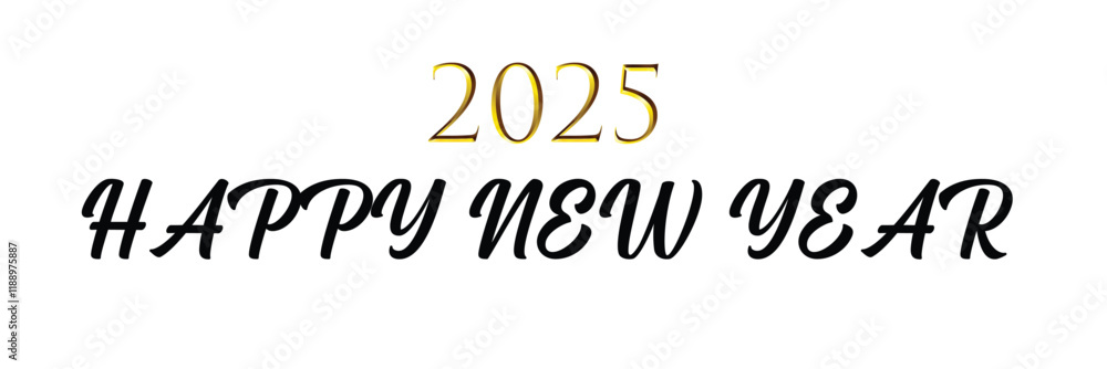 Fototapeta premium 2025 Happy New Year design .