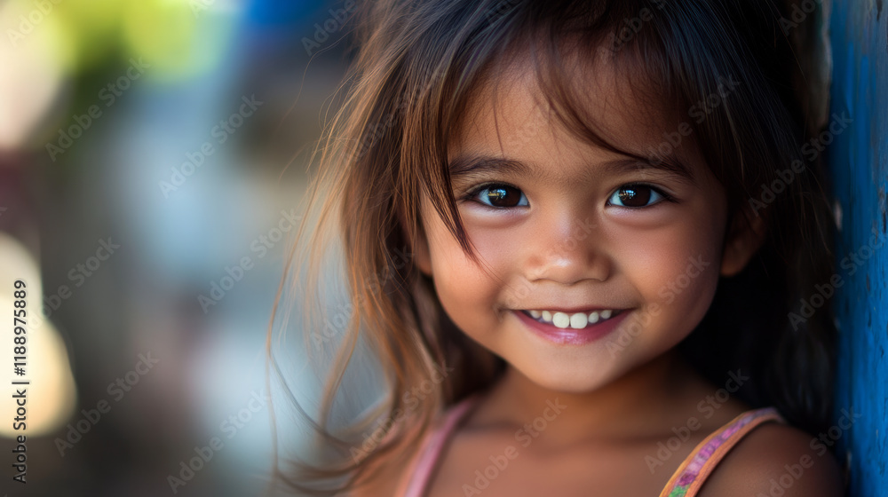 Joyful child smiling outdoor setting portrait natural light eye level childhood happiness Joyful child smiling outdoor setting portrait natural light eye level childhood happiness