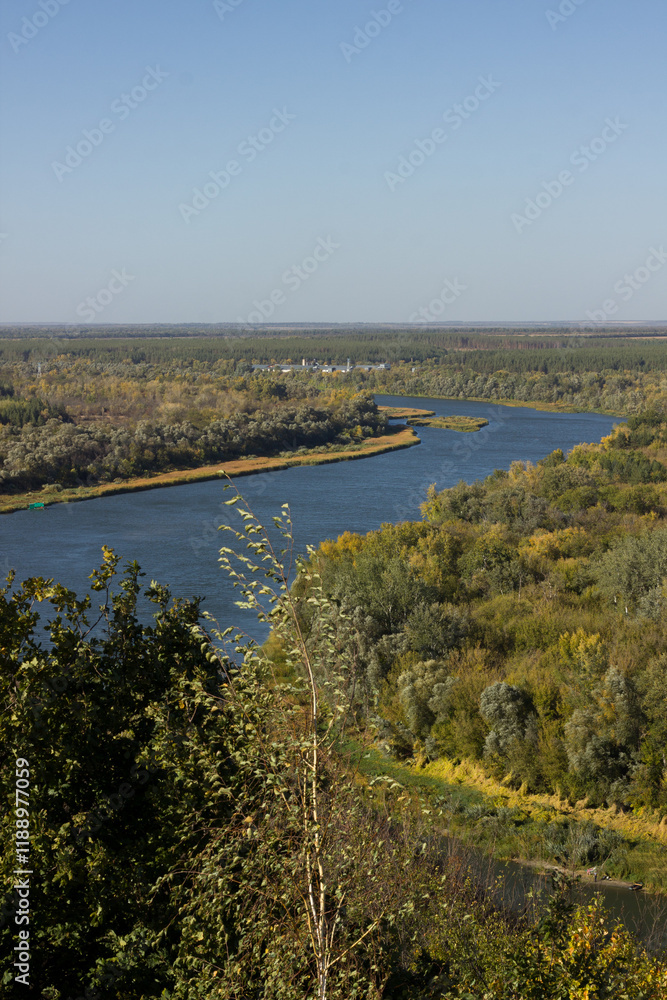 The Don River from the top of the hill. Boguchar village The Don River from the top of the hill. Boguchar village