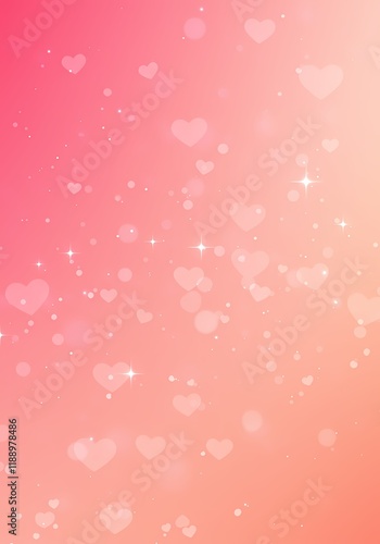 Romantic Pink Hearts Background Valentine s Day Love Wedding Abstract Design