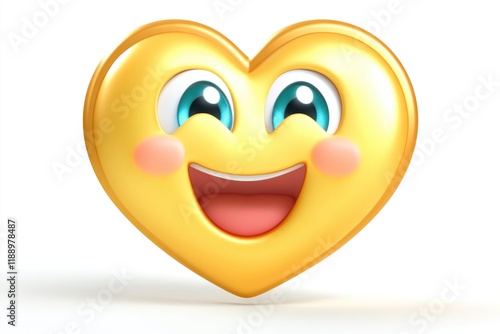 A cheerful heart smiley radiates joy with its bright eyes and friendly grin, embodying the spirit of love and affection perfect for Valentine's Day celebrations