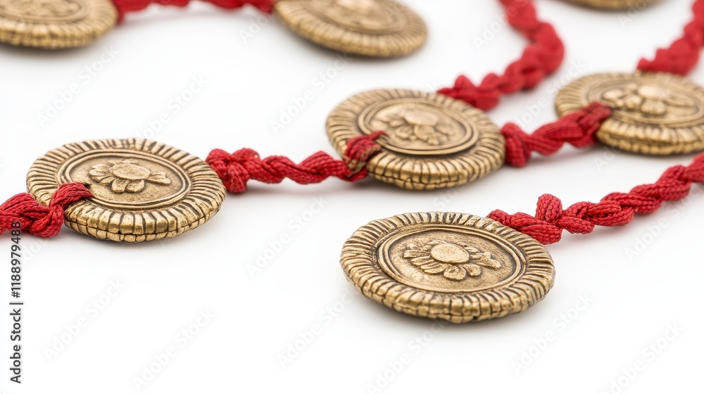 Decorative Braided Golden Coins for Chinese New Year Celebrations, Symbolizing Wealth and Prosperity in Festive Designs Decorative Braided Golden Coins for Chinese New Year Celebrations, Symbolizing Wealth and Prosperity in Festive Designs