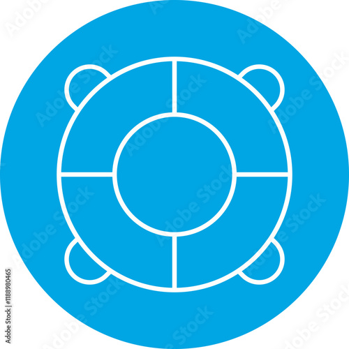 Lifebuoy icon single vector illustration