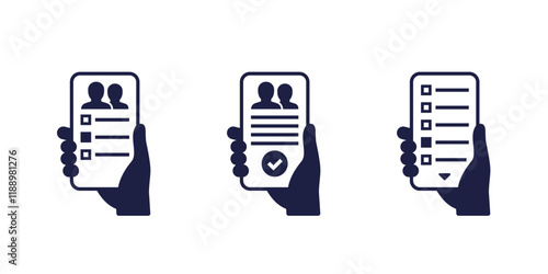 guest list app icons with phone in hand