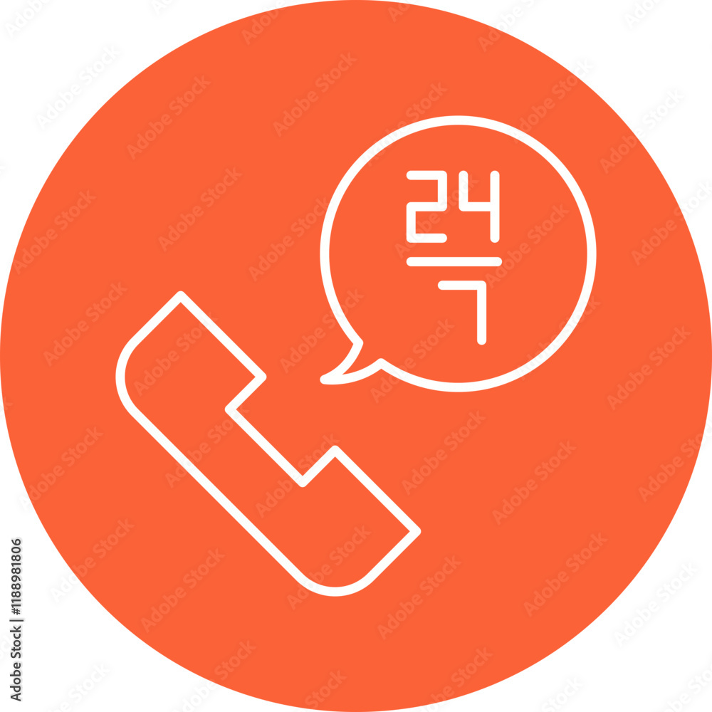 Hotline icon single vector illustration Hotline icon single vector illustration