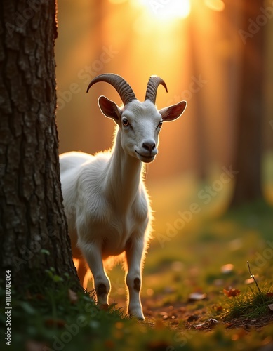 a goat wandering in oraman photo