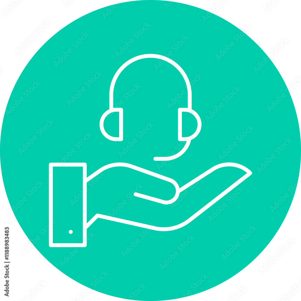 Customer Service icon single vector illustration Customer Service icon single vector illustration
