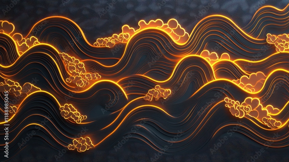 Dark gold auspicious cloud texture wallpaper Dark gold auspicious cloud texture wallpaper