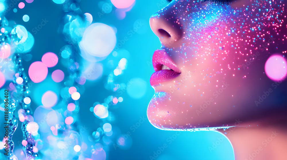 Skincare model and Cosmetic Innovation, Blending Organic Patterns, Bioluminescence, and Minimalist 3D Aesthetics. Skincare model and Cosmetic Innovation, Blending Organic Patterns, Bioluminescence, and Minimalist 3D Aesthetics.