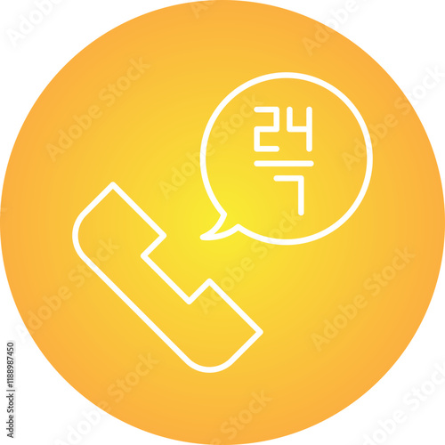 Hotline icon single vector illustration