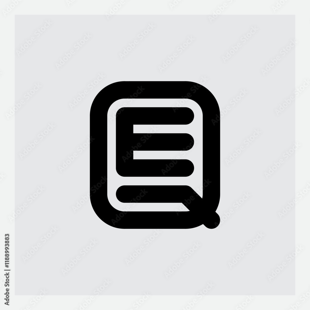 QE - initials or icon. Premium Business logo based on letters Q and E. Minimal elegant logo. QE - initials or icon. Premium Business logo based on letters Q and E. Minimal elegant logo.