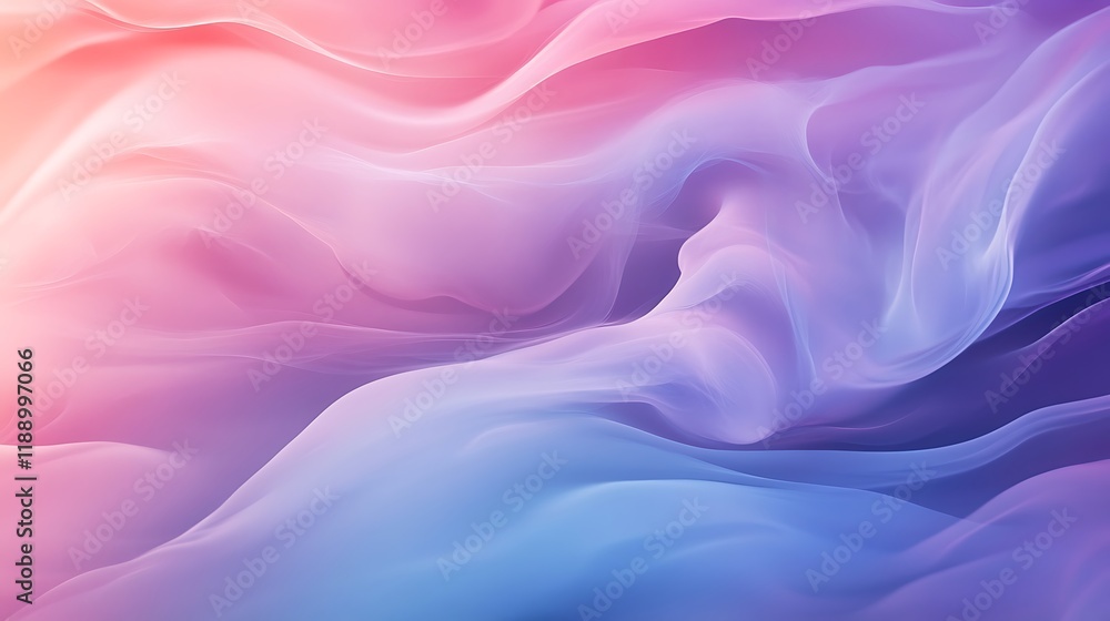 Obraz premium Abstract Pastel Waves Flowing Softly