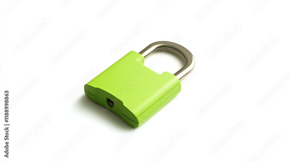 Green padlock on white isolated background. Green padlock on white isolated background.