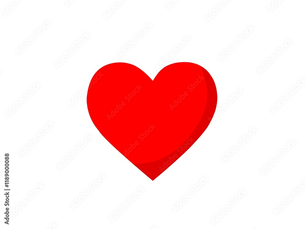 Red heart isolated on white background Red heart isolated on white background