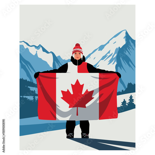canadian flag illustration