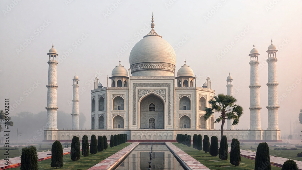 Obraz premium symmetrical Splendor of the Taj Mahal