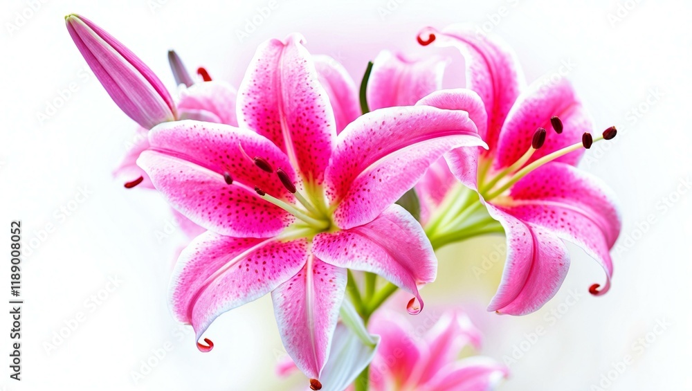 Naklejka premium Pink lily