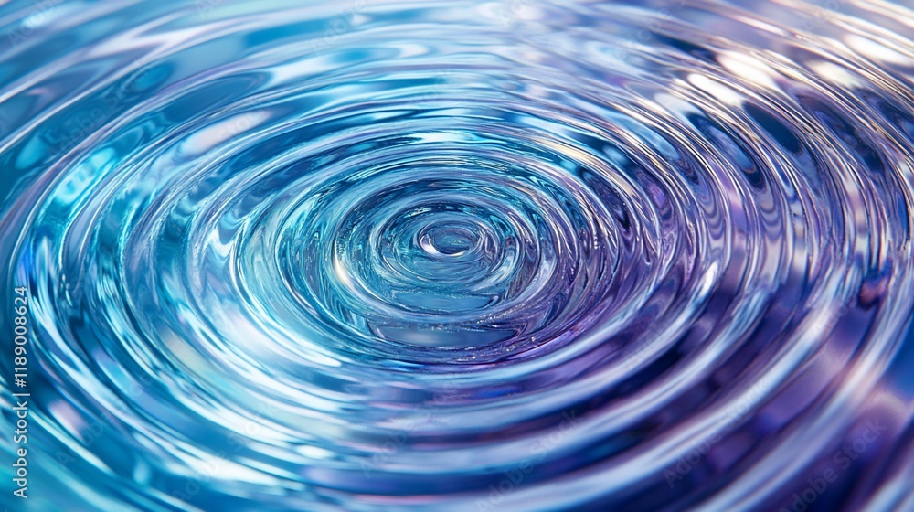 A close-up of water ripples creating a mesmerizing pattern in shades of blue and purple. A close-up of water ripples creating a mesmerizing pattern in shades of blue and purple.