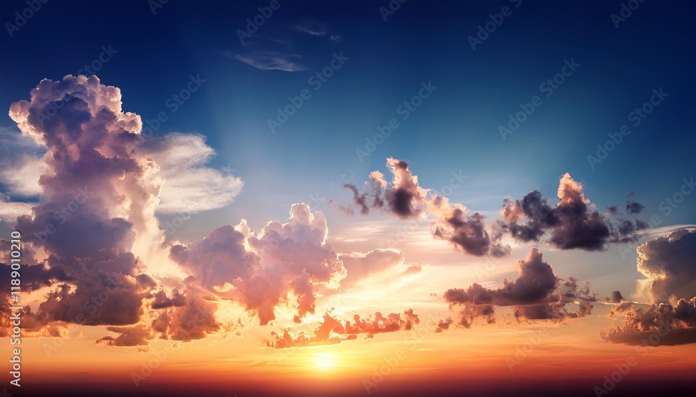 Fototapeta premium sunset sky with clouds