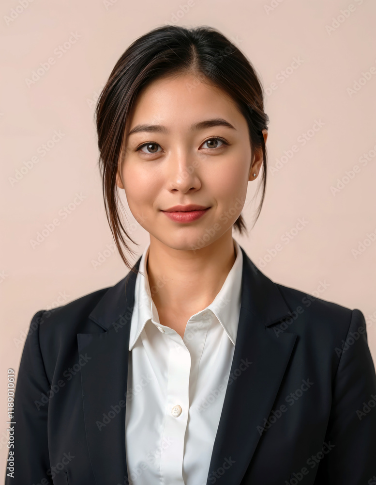 Confident Asian businesswoman in professional attire Confident Asian businesswoman in professional attire