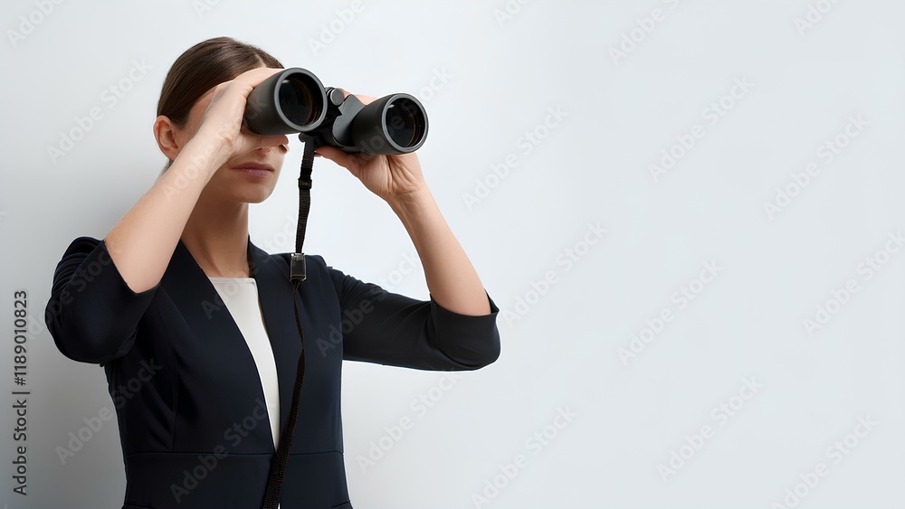 A modern art collage of hands holding binoculars with an expanding field of view radiating outward. The stylish design symbolizes exploration, communication and creative perspective. A modern art collage of hands holding binoculars with an expanding field of view radiating outward. The stylish design symbolizes exploration, communication and creative perspective.
