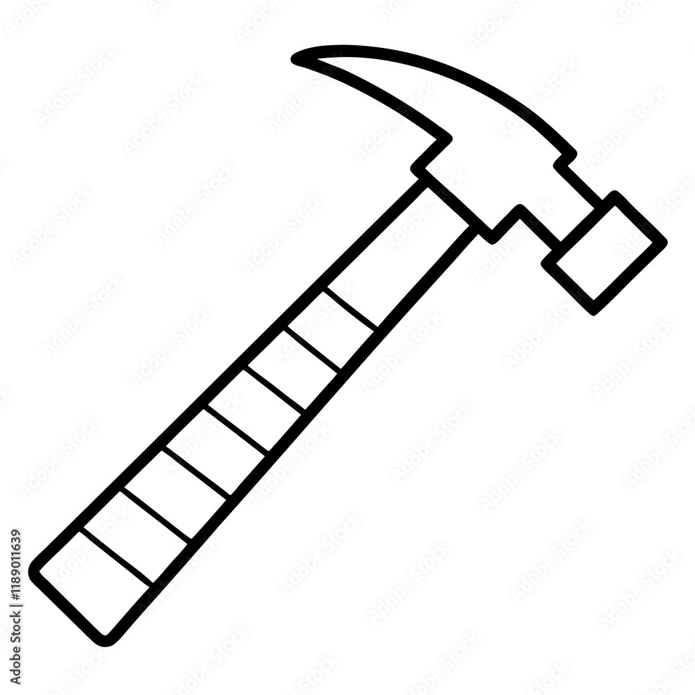 brick hammer line art vector illustration brick hammer line art vector illustration