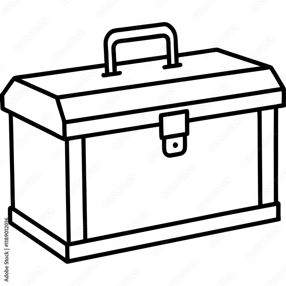 tool chest line art vector illustration tool chest line art vector illustration