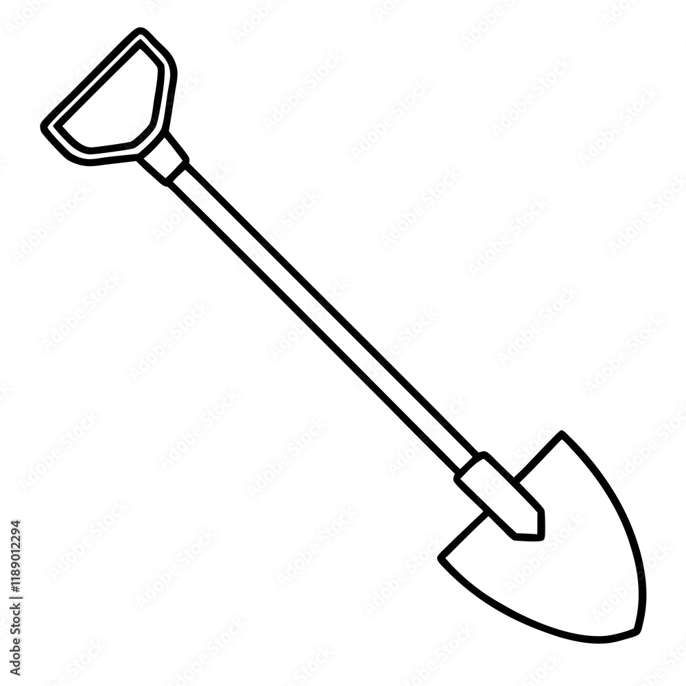 shovel line art vector illustration shovel line art vector illustration